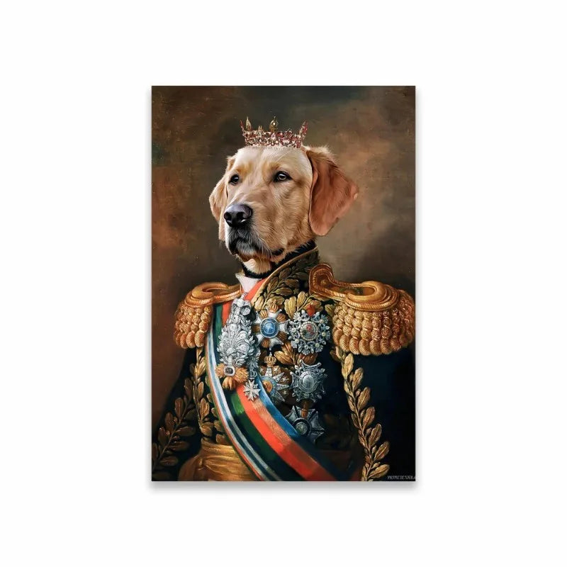 Royal Pet Portrait Poster Personalized Renaissance Canvas Painting Prints Gift Cat Room Decor