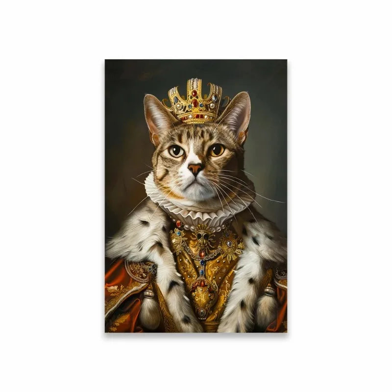 Royal Pet Portrait Poster Personalized Renaissance Canvas Painting Prints Gift Cat Room Decor