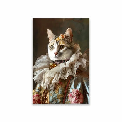 Royal Pet Portrait Poster Personalized Renaissance Canvas Painting Prints Gift Cat Room Decor