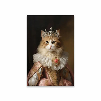Royal Pet Portrait Poster Personalized Renaissance Canvas Painting Prints Gift Cat Room Decor